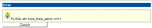 Address range error